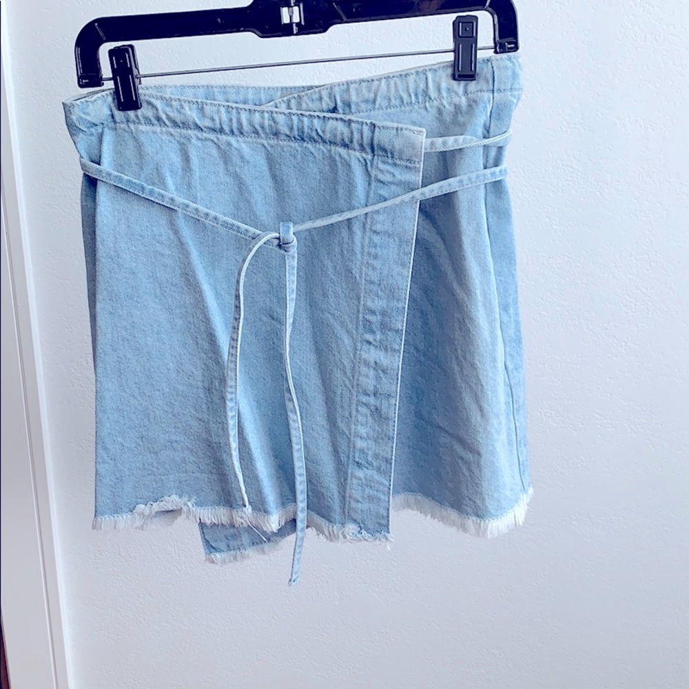 Denim mini skirt